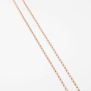 Any Length Rose Gold Filled 1.4mm Rolo Chain Necklace, C23