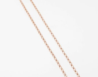 Any Length Rose Gold Filled 1.4mm Rolo Chain Necklace, C23