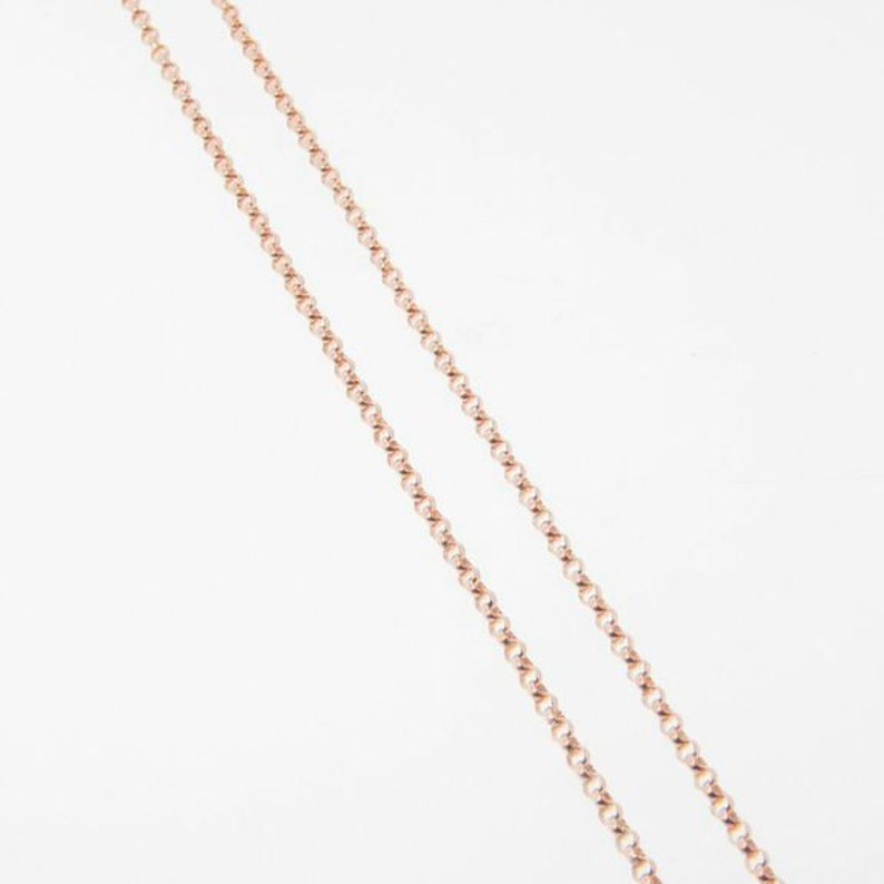 Any Length Rose Gold Filled 1.4mm Rolo Chain Necklace, C23 image 1