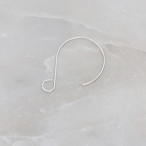 Six - Sterling Silver Balloon Ear Wire, Made in USA, D37