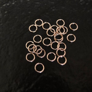 25pcs Rose Gold Filled 5mm 22 Gauge Open Jump Rings, RG8