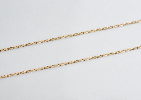 24 Inch 14K Gold Filled 2.2x1.5mm Drawn Cable Chain Necklace, C13