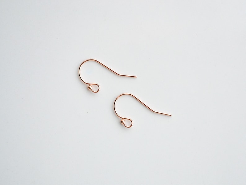 14K Rose Gold Filled Ball End Ear Wires With 1mm Ball, Made in China, A86 image 1