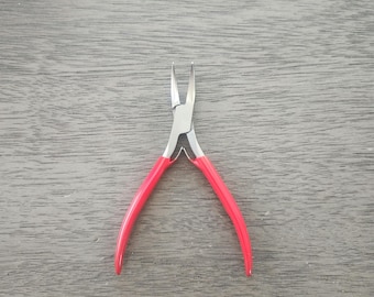 Kette Nase gebogen, gebogenes Gelenk mit Feder 12 cm, The BeadSmith, T264