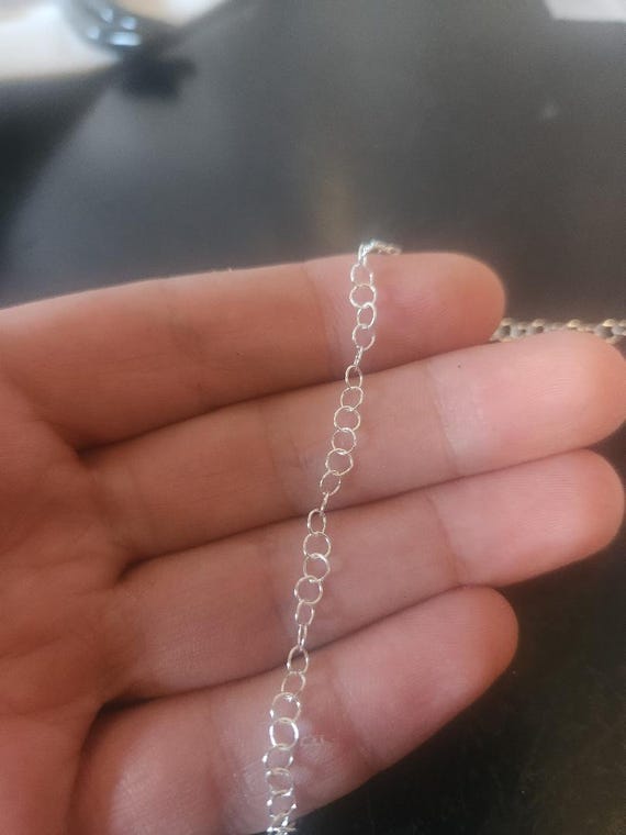 3 Feet Sterling Silver 3.4mm Cable Chain Necklace With Lobster