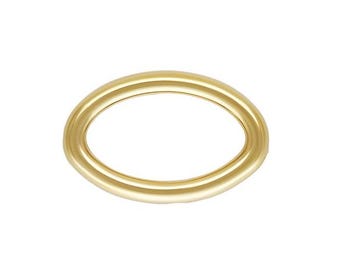 100 14K Gold Filled 3.5x5.3mm Closed Oval Jump Rings 22ga Made in USA AS123