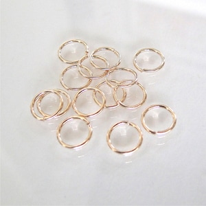 100pcs 14K Gold Filled 6mm Open Jump Rings 22ga, Made in USA, GF10