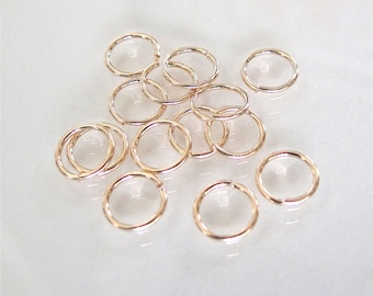 100pcs 14K Gold Filled 6mm Open Jump Rings 22ga, Made in USA, GF10
