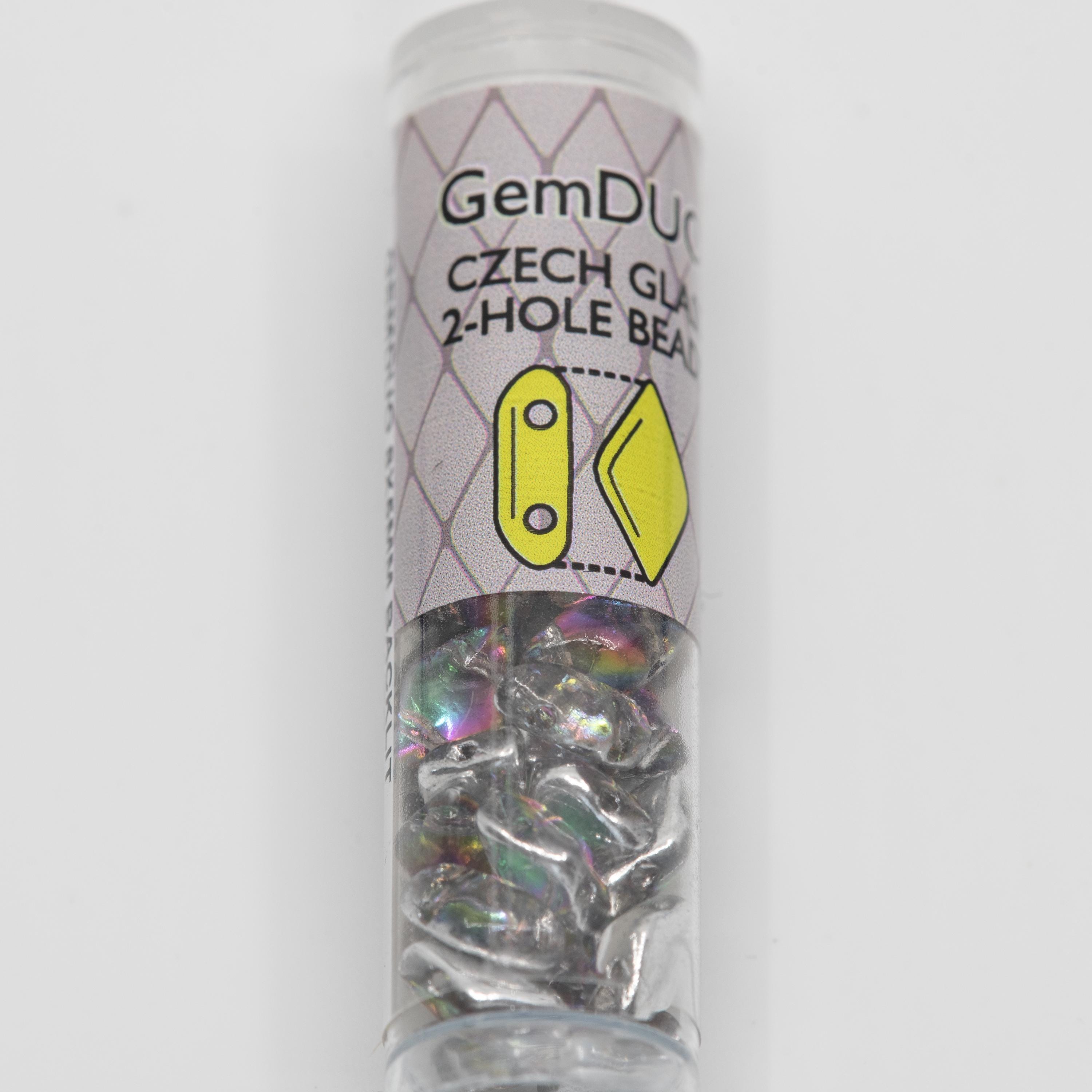 Gem Duo 8x5mm Backlit Spectrum 8 Grams, the Beadsmith, Made in