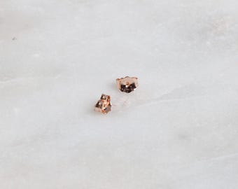 Ten 14K Rose Gold Filled Small Ear Nuts, Made in USA, D6