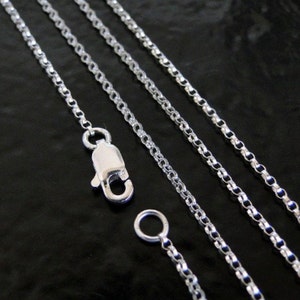 Any Length Sterling Silver 1.2mm Rolo Chain With Lobster Clasp, C60