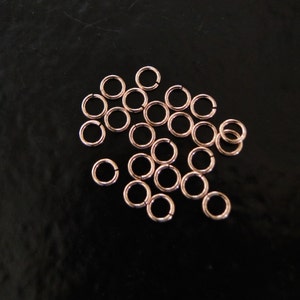 25pcs Rose Gold Filled 4mm 22 Gauge Open Jump Rings, Made in USA, RG7
