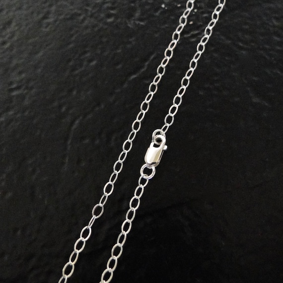 22 Inch Sterling Silver 3x2mm Oval Cable Necklace With Lobster