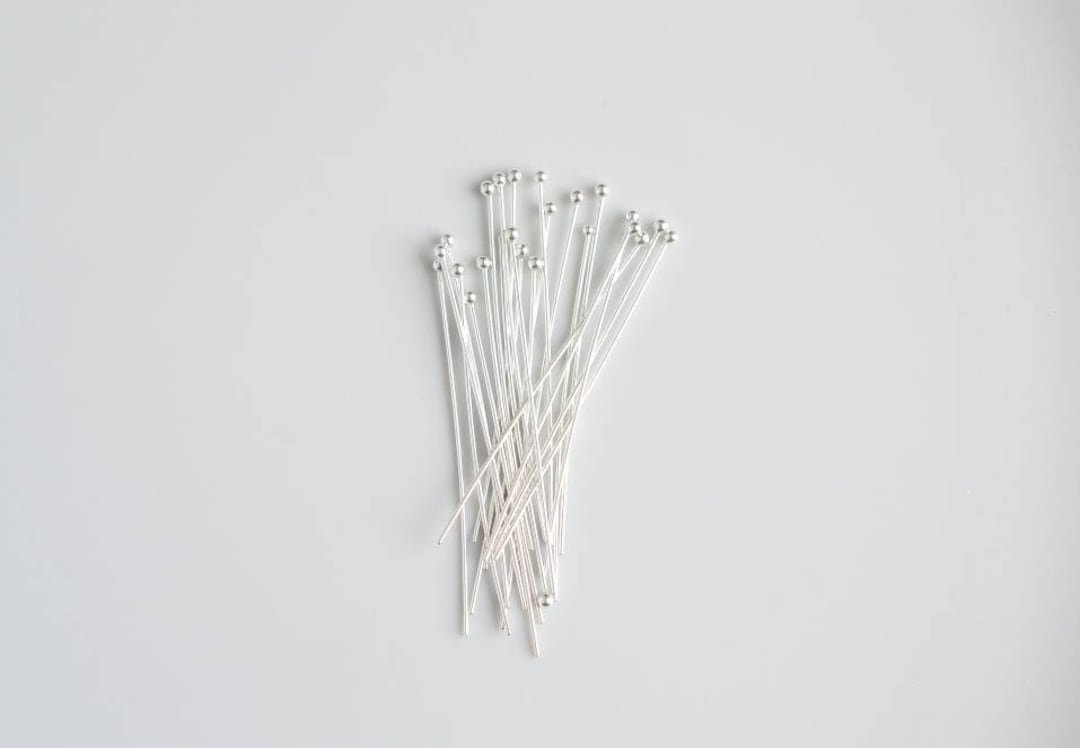 Sterling Silver 1.5 Inch 24ga Head Pin W/ 1.5mm Ball, Z8 - Etsy