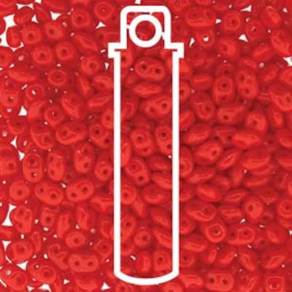 Matte Coral Red Nebula - SuperDuo, 2.5x5mm 22g Matte Coral Red Nebula - SuperDuo, 2.5x5mm 22g