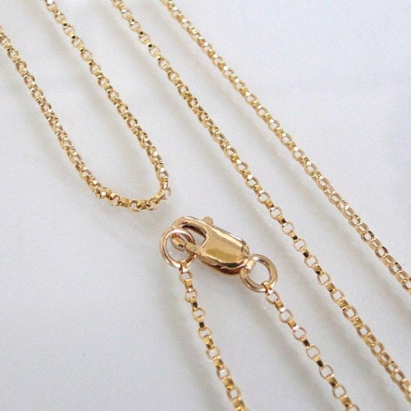 32 Inch 14K Gold Filled 1.1mm Rolo Chain With Lobster Clasp - All Lengths Available, C24