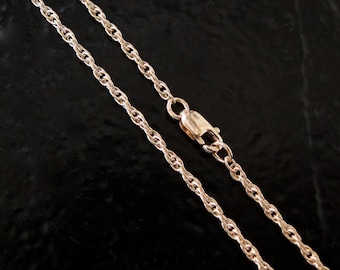 N'importe quelle longueur de collier corde de 1,8 mm rempli d'or 14 carats - Longueurs personnalisées disponibles, fabriqué aux États-Unis, C25