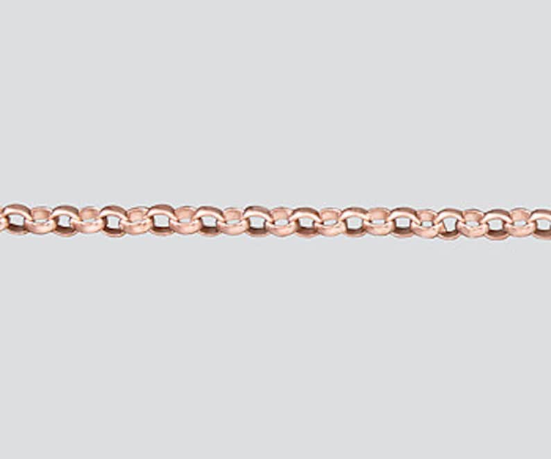Any Length Rose Gold Filled 1.4mm Rolo Chain Necklace, C23 image 2