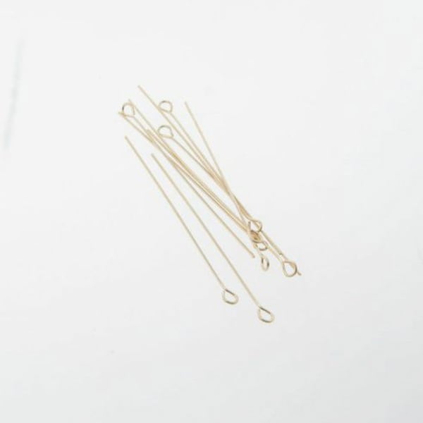 10pcs - 14k Gold Filled 1.5 inch 24g Eye pins, Made in USA, GF36