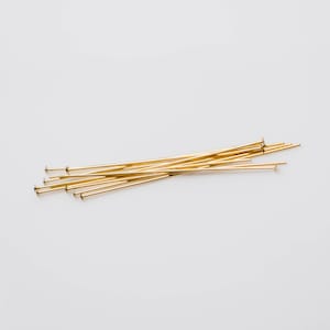 14k Gold Filled 2 inch 22 Gauge Flat Headpins, Made in USA, GF27