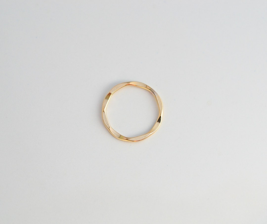 ONE 14K Gold Filled 15mm Hammered Connector Ring, GC115 - Etsy