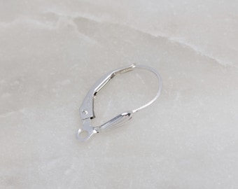 Two Sterling Silver Shell Lever Back, Made in China, D25