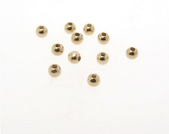 14K Gold Filled 3mm Seamless Beads, Made in USA GF43