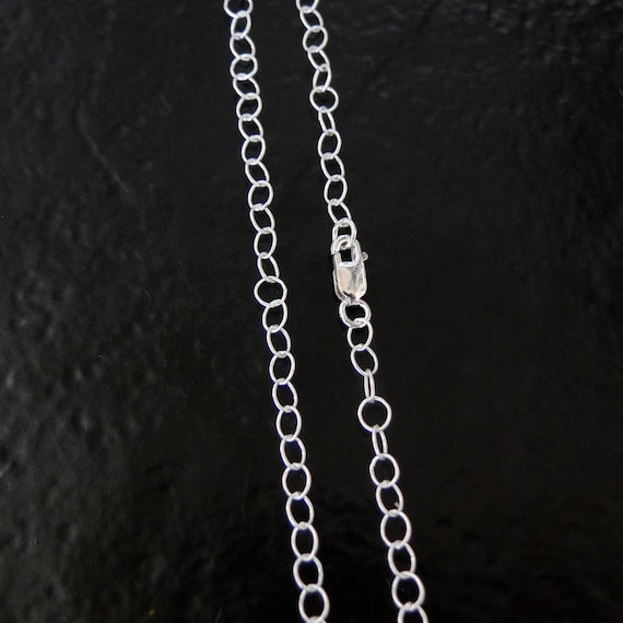 15 Inch Sterling Silver 3.5mm Round Twisted Chain Necklace Custom Length Available C64