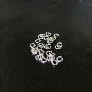 50pcs - .925 Sterling Silver 3mm Open Jump Rings 22g, Made in USA, SS5