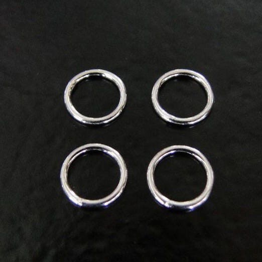 4pcs 8.5mm Circle Link, Connector Sterling Silver, Made in India
