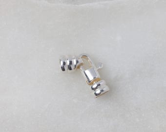 Sterling Silver Round Swivel Clasp 4mm ID, Made in Italy, AS75