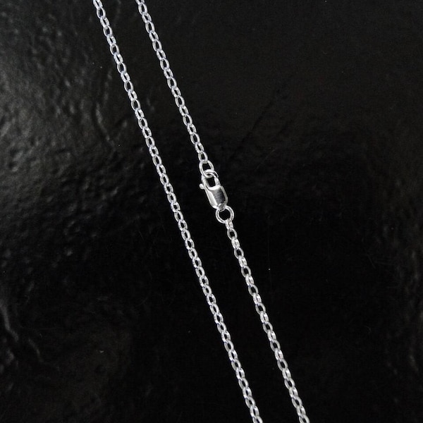 32 Inch Sterling Silver Oval Rolo Chain 2.6x1.8mm Necklace With Lobster Clasp - Custom Lengths Available, C59