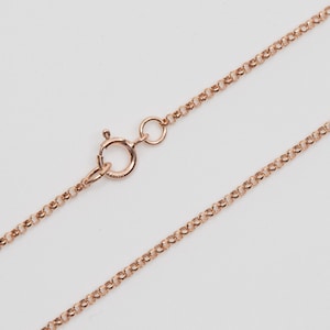24 Inch Rose Gold Filled 1.4mm Rolo Chain Necklace - Custom Lengths Available, C23
