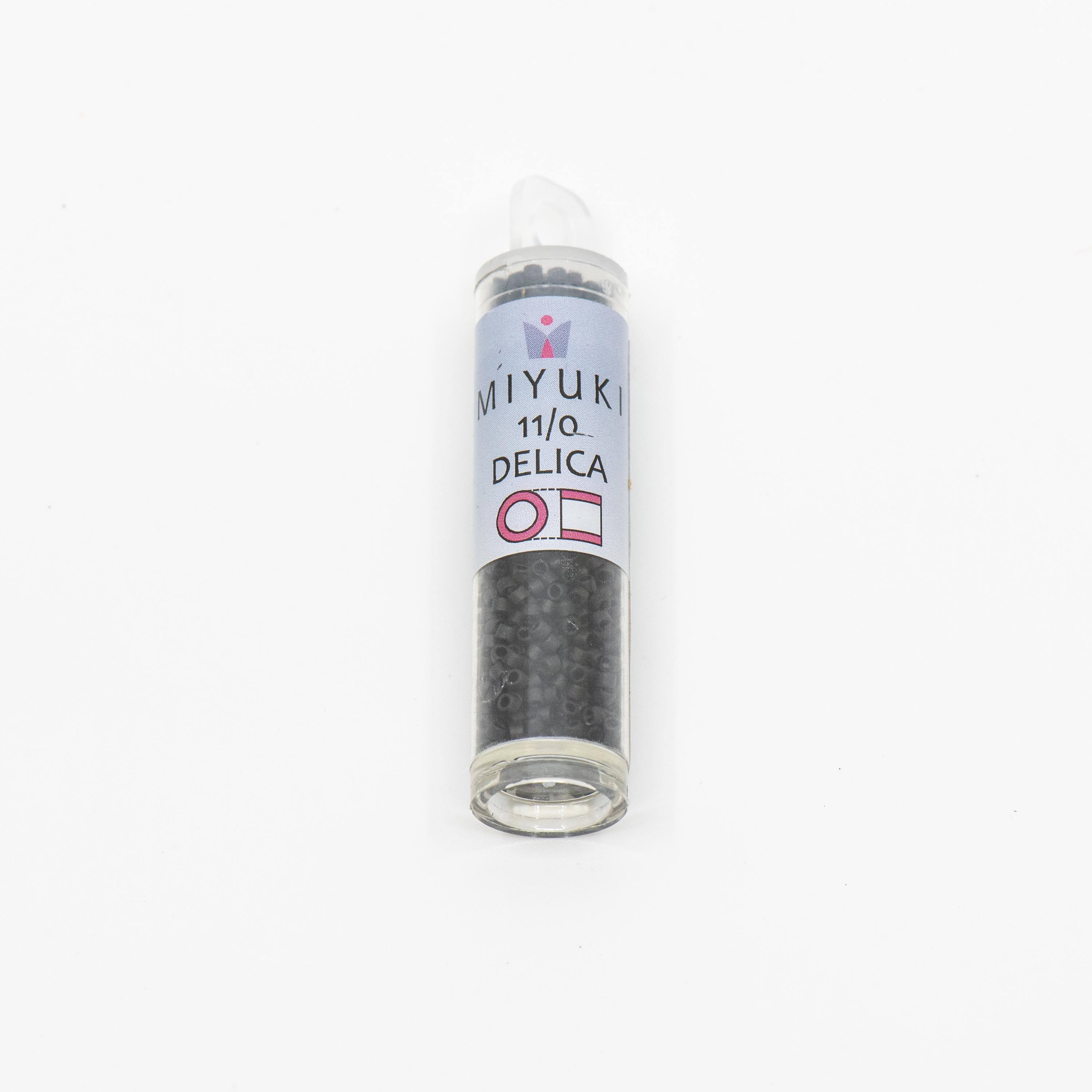 Miyuki 11/0 Delica Beads Matte Black 7.2 Grams, the Beadsmith