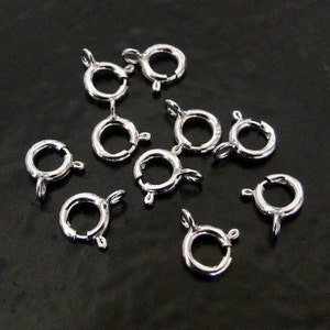 JewelryMaven 5.5mm 925 Sterling Silver Strong Magnetic Clasp – Chain Extender & Spring Ring
