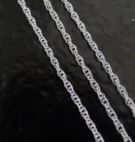 32 Inch Sterling Silver 1.3mm Rope Chain With Clasp Custom Lengths Available C62