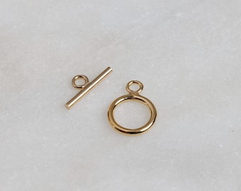 One - 14K Gold Filled 9mm Ring Toggle Set 1.3mm Wire, Made in USA, E154