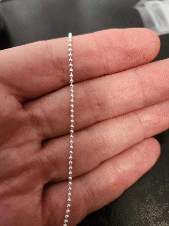 30 Inch Sterling Silver 1.5mm Ball Chain Necklace Etsy