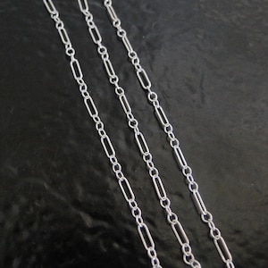 10 Feet Sterling Silver Long and Short Chain by the Foot - Any  Length Available, Made in USA, C55