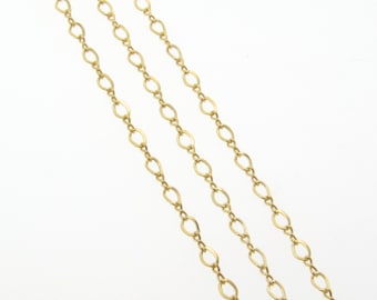 15 Inch Gold Filled 3x2mm Figure 8 Chain Necklace With Clasp - Custom Lengths Available, C9