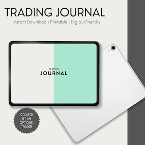 Trading Journal|Printable Day Trading Log Book|Strategy Planner|Beginner Trader Gift|Digital Template|Stock Trading Diary|Forex Tracker