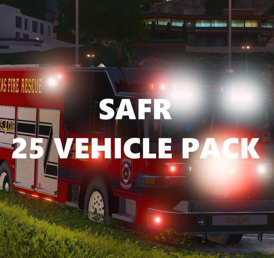 25 San Andreas Feuerwehr-Rettungsfahrzeug [FiveM] [Nicht-ELS]
