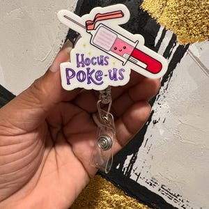 Hokus Pokeus Phlebotomist Badge Reel Medical Badge Reel for Phlebotomists Medical Assistants Gift Unique Badge Holder for Healthcare Workers