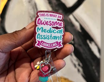 Awesome Medical Assistant Badge Reel Nurse Badge Reel Medical Badge Reel