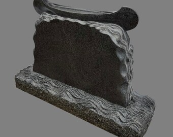 Canoe headstone granite.