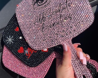 Bedazzled Handheld Mirror - Custom Bling Mirror - For Her Gift