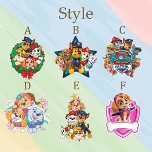 Puppy Chase LED, Paw Patrol Night Light, Custom Name Lamp For Kids, Cute Puppy Night Lights, Six Pattern Designs LED, For Paw Patrol Lovers image 7