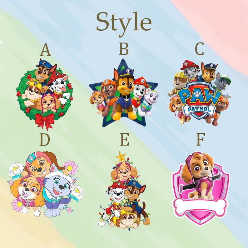 Puppy Chase LED, Paw Patrol Night Light, Custom Name Lamp For Kids, Cute Puppy Night Lights, Six Pattern Designs LED, For Paw Patrol Lovers image 7