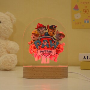 Puppy Chase LED, Paw Patrol Night Light, Custom Name Lamp For Kids, Cute Puppy Night Lights, Six Pattern Designs LED, For Paw Patrol Lovers image 13