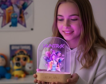 Lámpara de noche Hunter Girls, lámpara personalizada para bebés, niños, amigos, lámpara de noche con periféricos de animación, luz navideña, para amantes de Demon Hunter